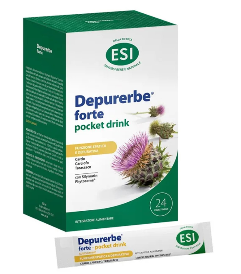 Esi Depurerber Forte Pocket Drink Depuratore Organismo 24 Flaconcini